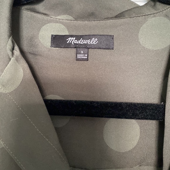 Madewell Olive Dotted Button Down - Picture 3 of 7